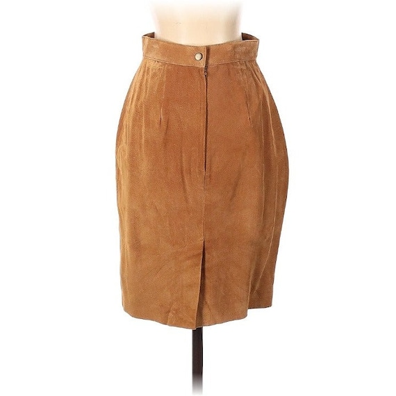 BB Dakota Vintage Suede Leather Pencil Skirt 2-6 - image 2