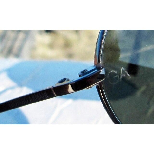 Giorgio Armani Vintage Gunmetal Frame Aviator Sunglasses 681 1144 Sz Small Giorgio Armani Vintage Gunmetal Frame Aviator Sunglasses 681  main image 4