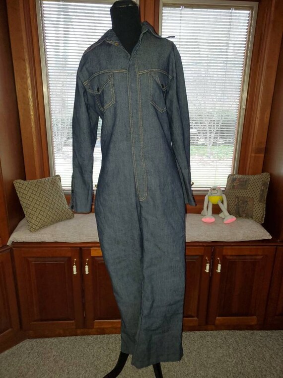 HRL Jumpsuits Blue Denim Jumpsuit/Coveralls S
