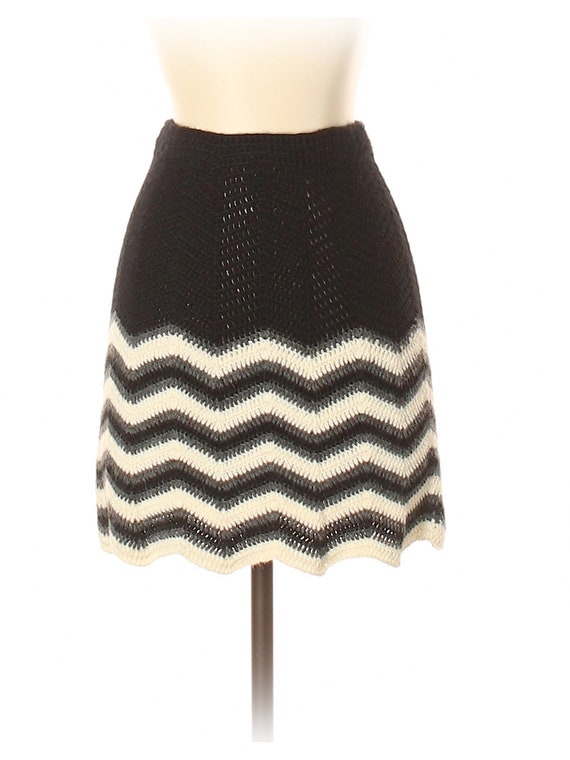 Nellik Black/White Alpaca Knit Herringbone/Chevro… - image 3