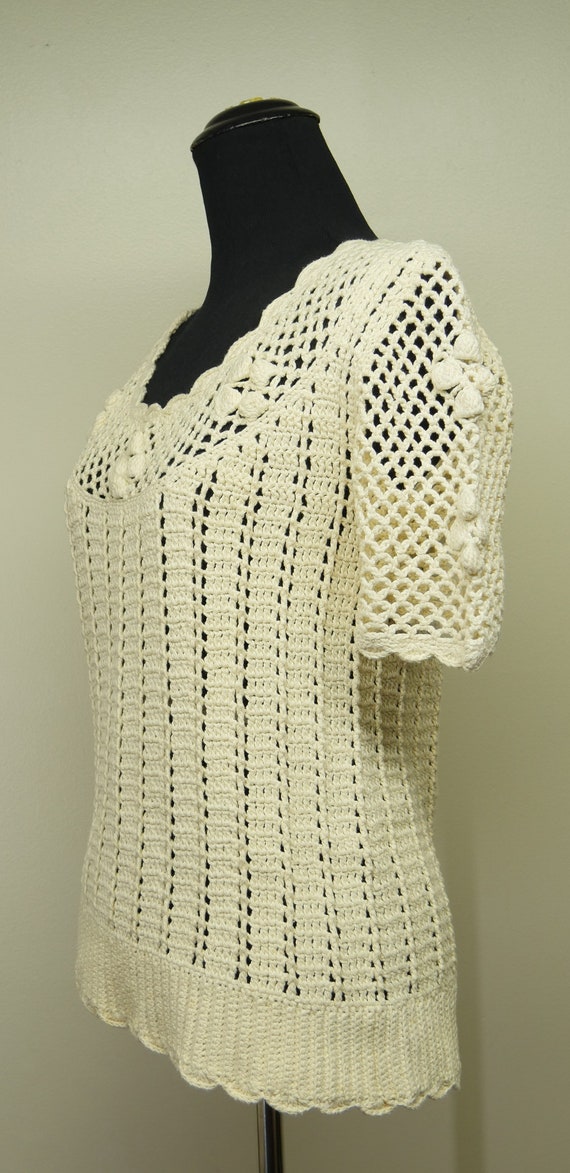 Sheree Massoquoi boho handmade crochet sweater - … - image 3