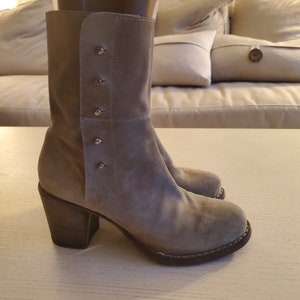 Fiorentini & Baker Olive Italian Suede Leather Ankle Boots 36.5/6-6.5