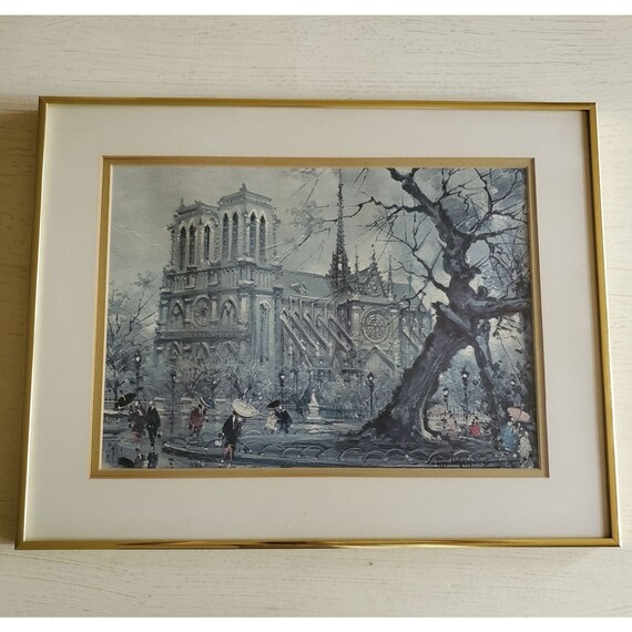 Maurice Legendre Cathedral Notre Dame Vivani Square Framed Art