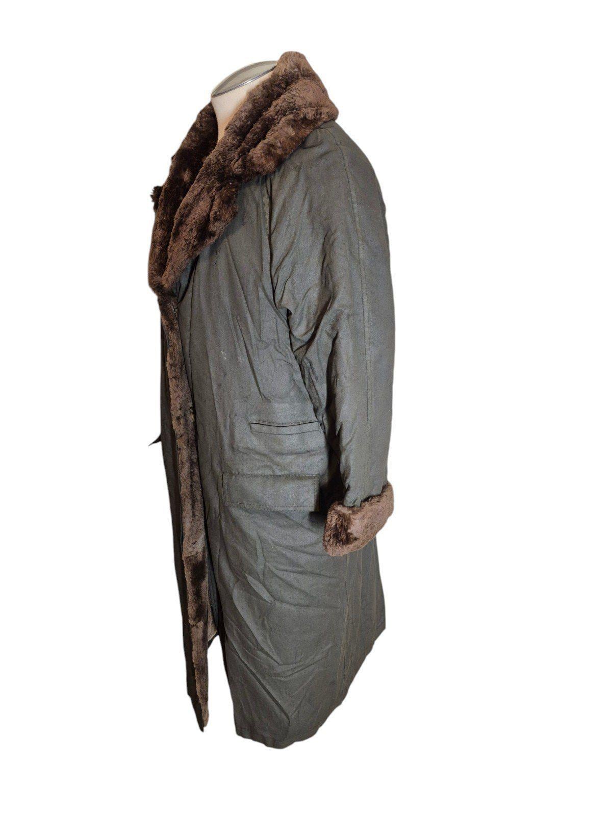 Alixandre Furs VTG Sheared Beaver Reversible Coated Canvas Long