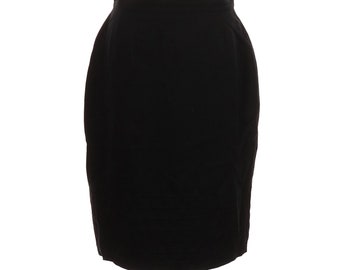 Escada Vintage Black New Wool Pencil Skirt 38/6