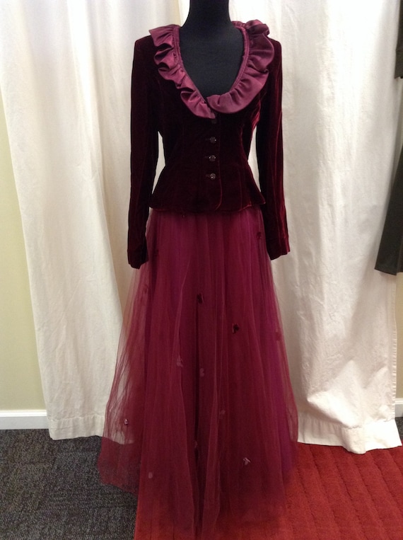 flowy velvet dress