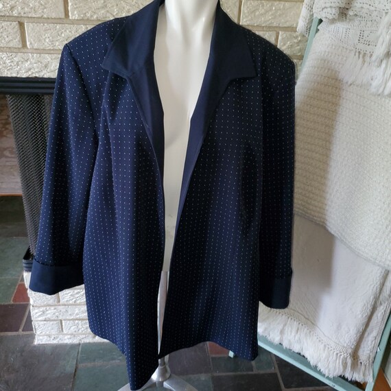 Maggie Barnes Navy Swiss Dot/ditty Dot 