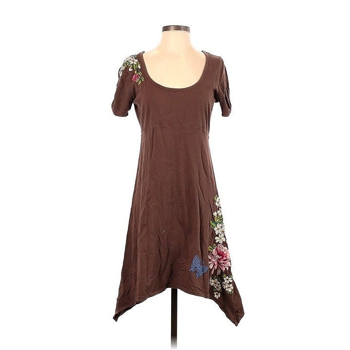 Johnny Was Boho Embroidered Cotton Floral Dress S Etsy