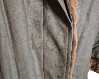 Alixandre Furs VTG Sheared Beaver Reversible Coated Canvas Long