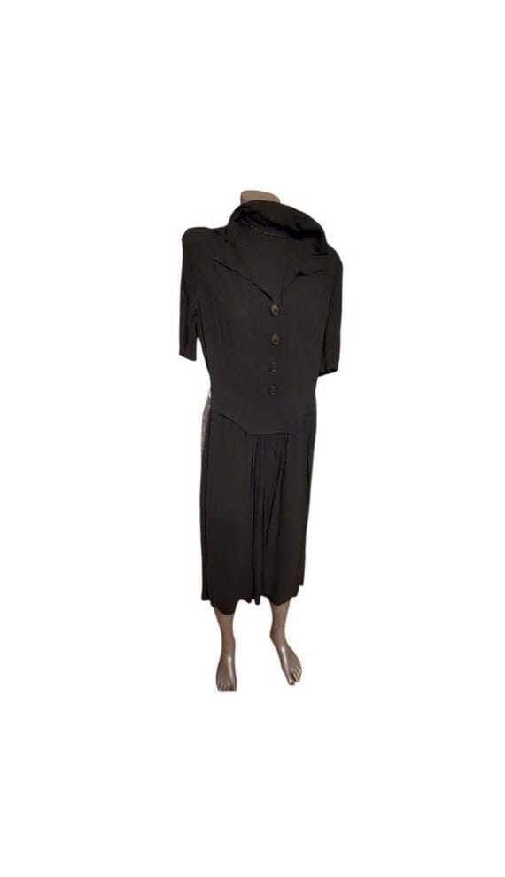 strapless open back dress Black Crossover Vintage Bardot 50s Swing Dress  Pretty Kitty Fashion