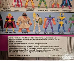 Figura de acción de Iron Man Arctic Armor con garra de lanzamiento Marvel TV Toy Biz 1995 NUEVO imagen 4