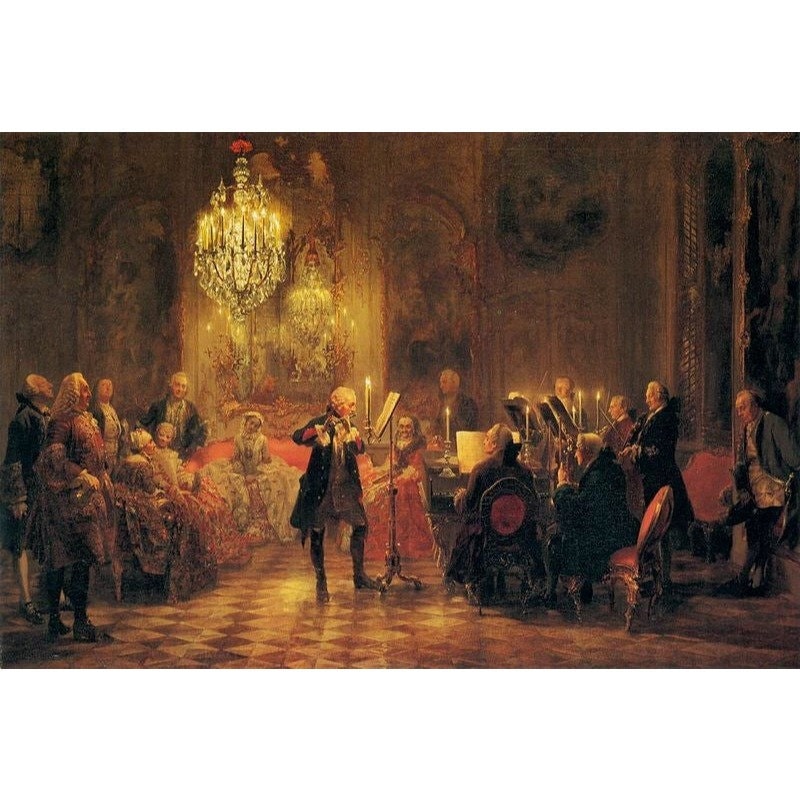 Adolph Von Menzel - A Flute Concert of Frederick the Great at
