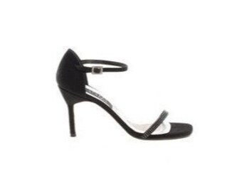 Stuart Weitzman Black rhinestone heels 7.5