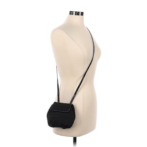 Sharif Evening Americana By Vintage Black Sateen Evening Cross Body Bag
