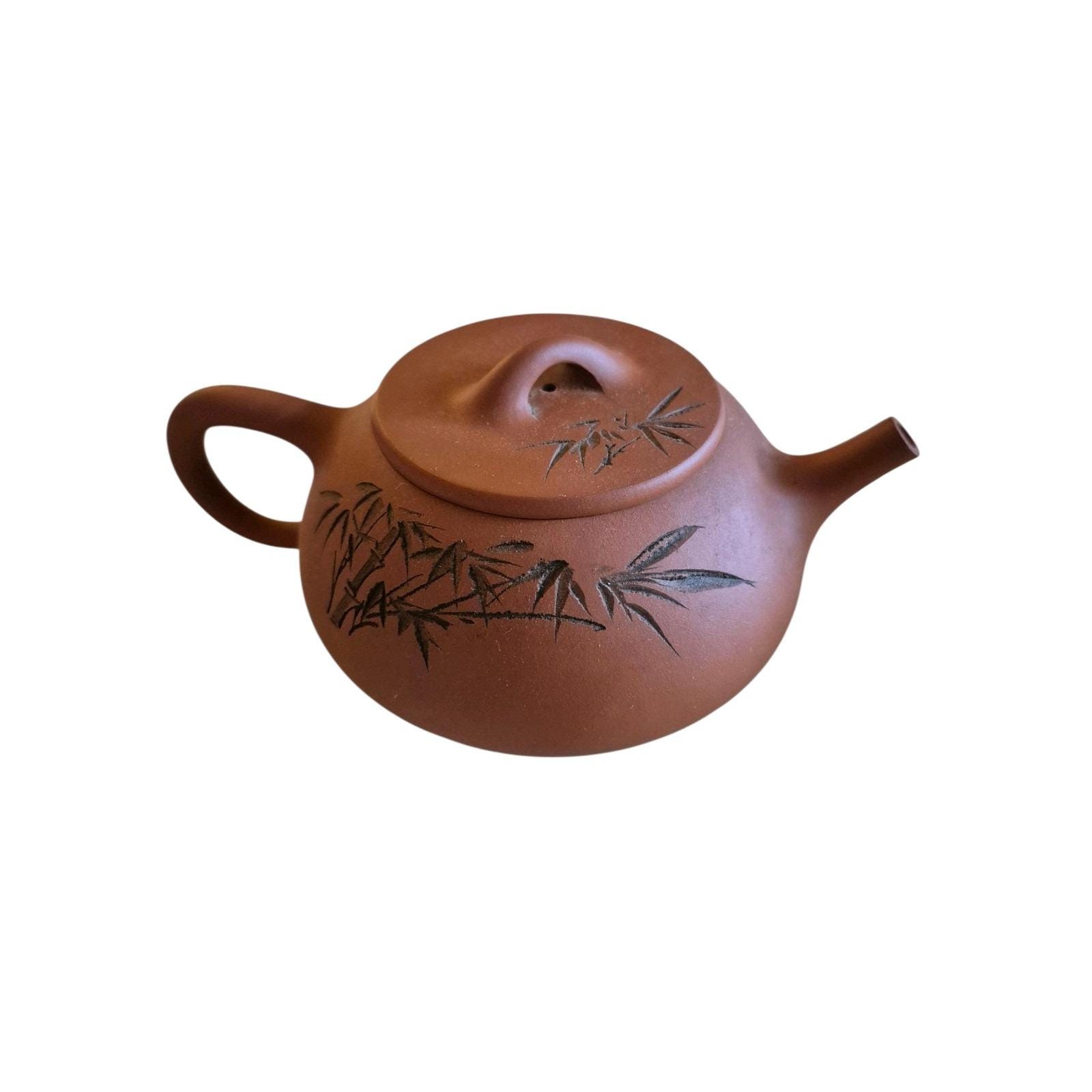 Antique China Raw Ore Vermilion Mud Red Clay Yixing Zisha Teapot