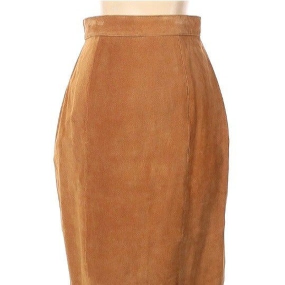 BB Dakota Vintage Suede Leather Pencil Skirt 2-6 - image 1