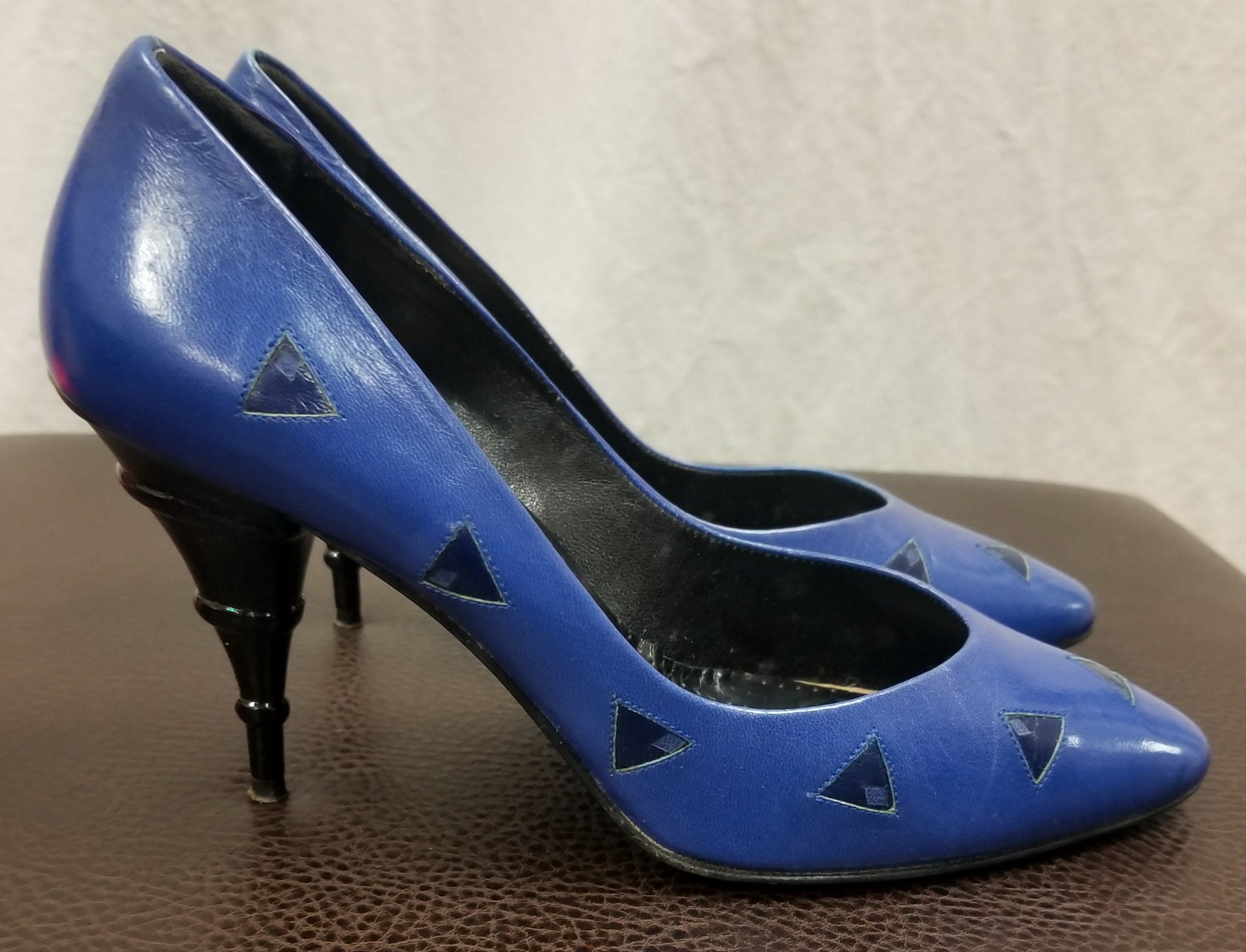 blue louis vuitton heels