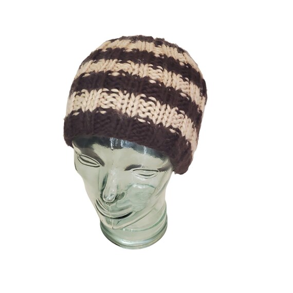 Scala Knit Beanie Hat Stripe Knit Unisex One Size… - image 1