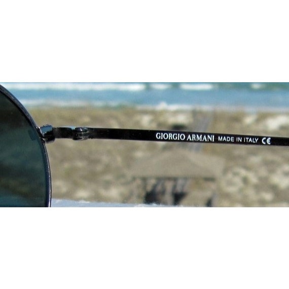 Giorgio Armani Vintage Gunmetal Frame Aviator Sunglasses 681  display picture 1