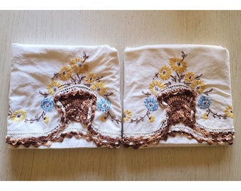 Taie d'oreiller 65x65 cm CENTRAL PARK brodé blanc mascarpone