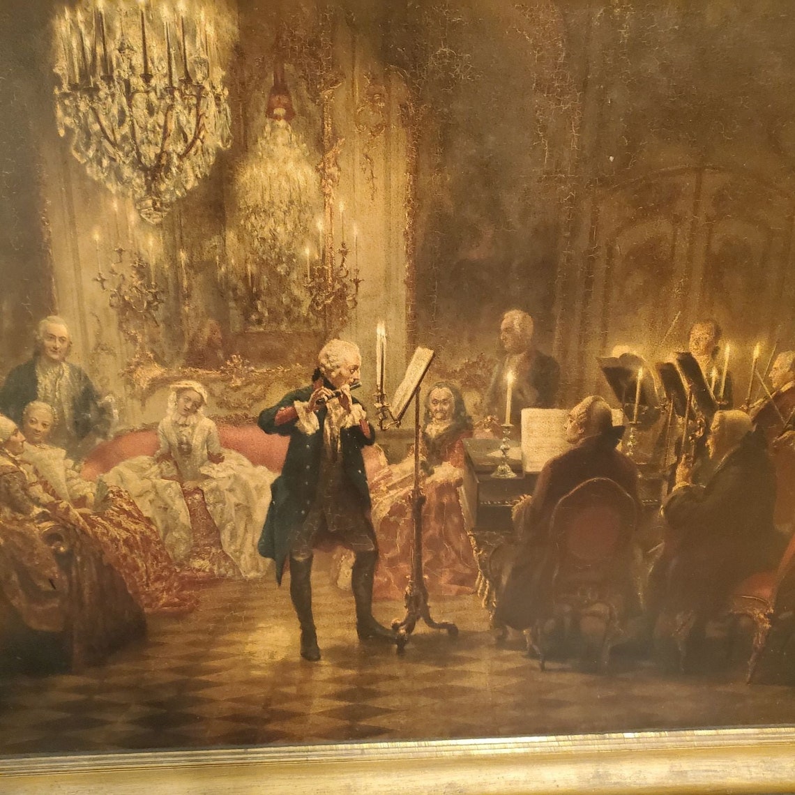 Adolph Von Menzel A Flute Concert of Frederick the Great at Etsy