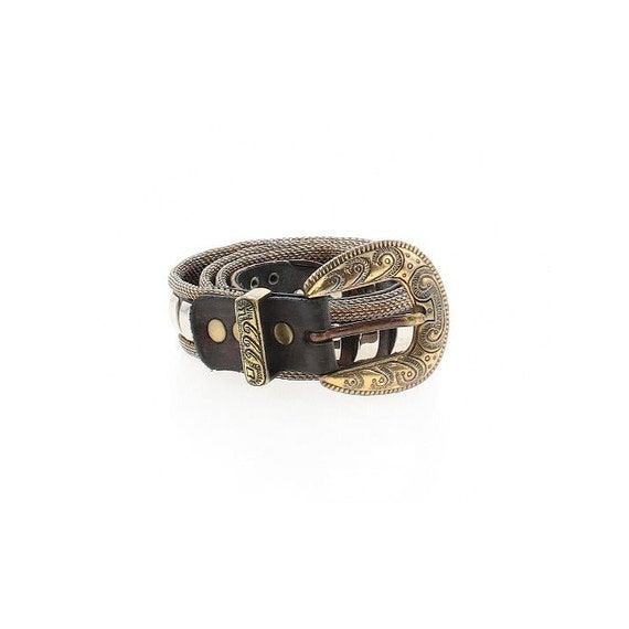 Spain Vintage Leather/brass Western Belt M/L - Etsy display picture 1