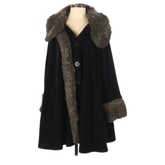 Fleece top swing coat