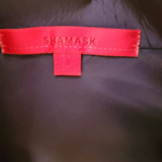 Shamask Navy Silk Tunic Blouse Button Down Shirt … - image 5
