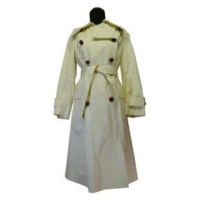 La Flaque de Paris Vintage 1960&#39;s Beige Double Breasted Trenchcoat XS/S