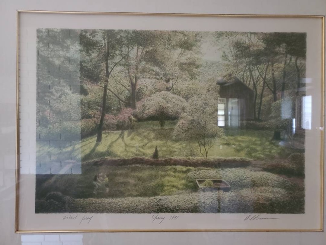 Harold Altman lithographレスティングカップル　リトグラフ Harold Altman lithographレスティングカップル リトグラフ 版画