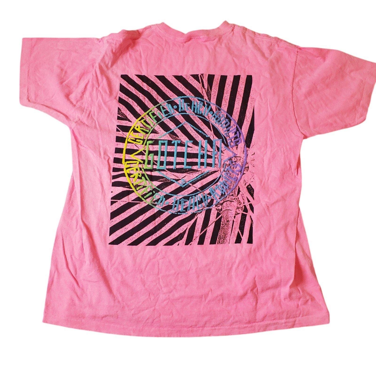 Gotcha Vintage Oversized 80s 90s Graphic T-shirt Cotton Neon Sz S