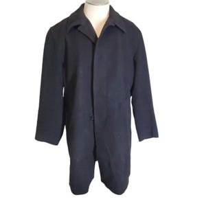 Claiborne Men&#39;s Italian Wool Peacoat Overcoat Black Sz M