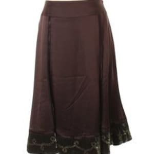 teri jon satin/silk velvet Embroidered Tea Skirt 4