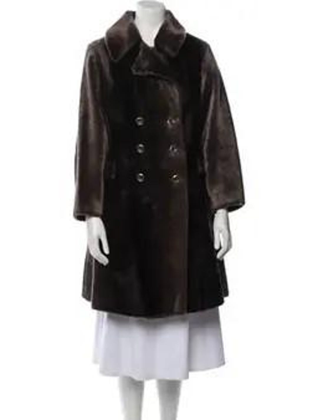 Russel Taylor (seeotta) Double Breasted 60's Faux Fur Swing Coat