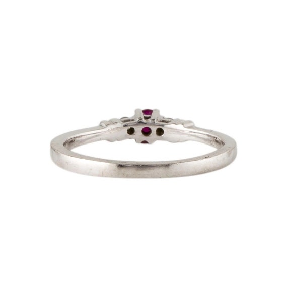 Platinum Ruby & Diamond Cocktail Ring Size: 6.75 - image 4