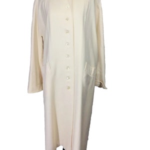 J.P. Allen Vintage 100% Wool Tweed Mid length Coat Beige Sz XL