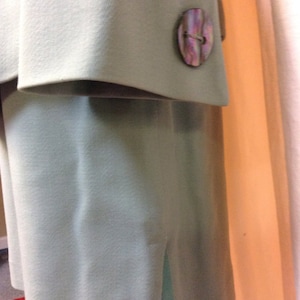 Chantal Thomass Paris Aqua Skirt Suit w/ Mother of Pearl buttons image 5