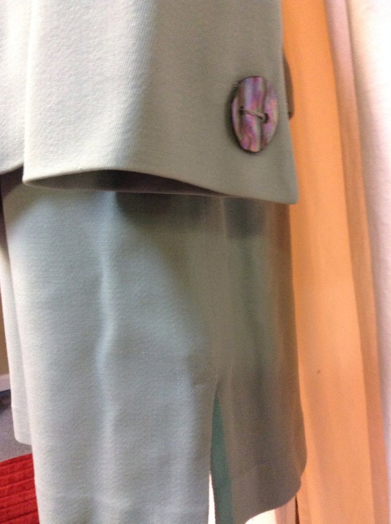 Chantal Thomass Paris Aqua Skirt Suit w/ Mother o… - image 5