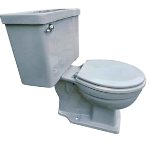 Vintage Mid Century Briggs 1950s Porcelain Toilet Sky Blue VTG Toilet 125-24E