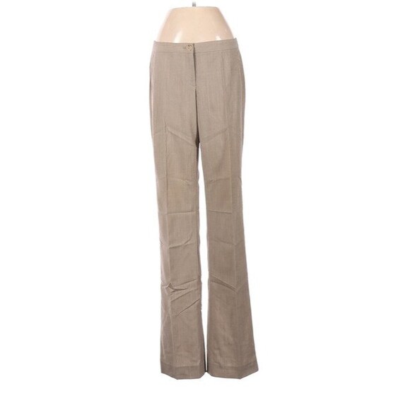 Theory Tan Heather Relaxed Wool Dress Pants 4 - image 1