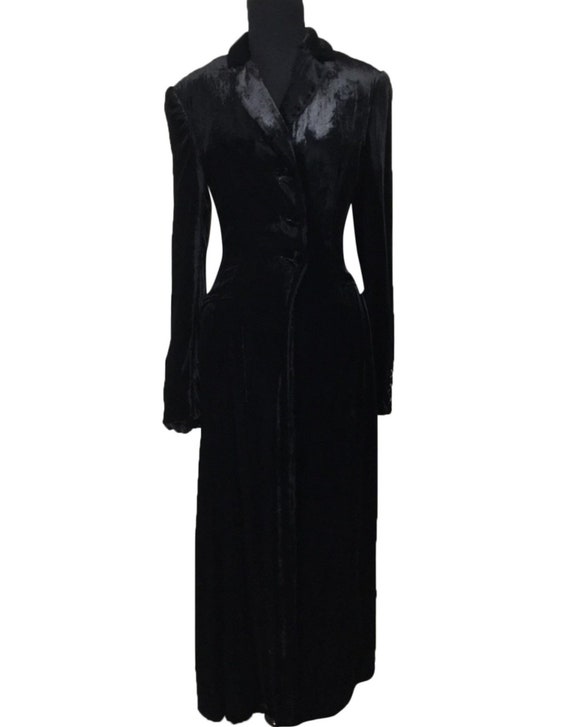 gian franco ferre 80s velvet maxi coat