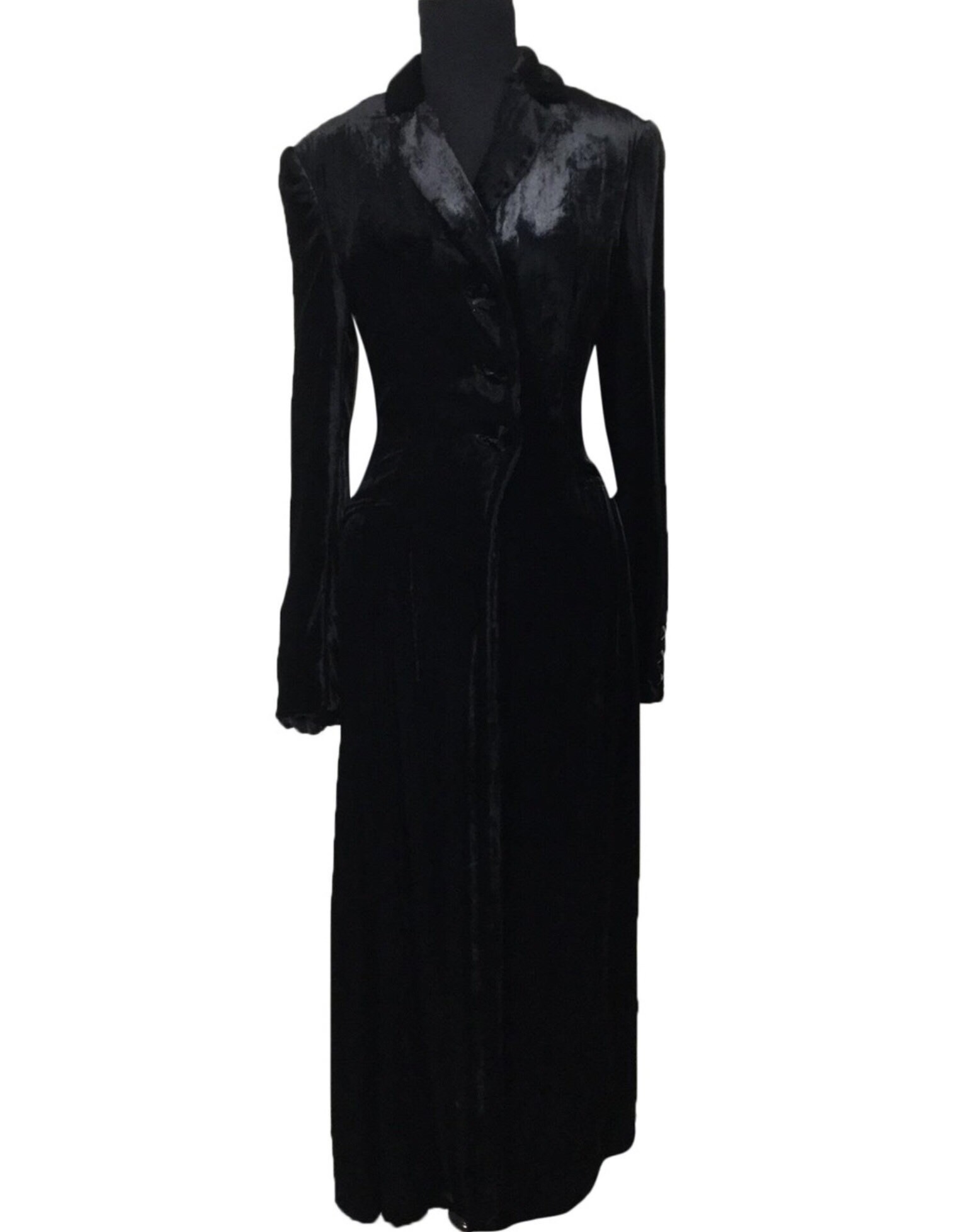 ジャケット・アウター gian franco ferre 80s velvet maxi coat gian franco ferre 80s velvet maxi coat