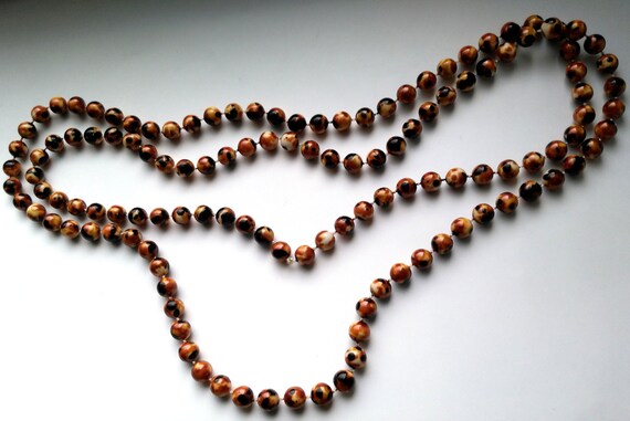 Vintage Long Necklace Faux Gemstones Mother's Day… - image 1