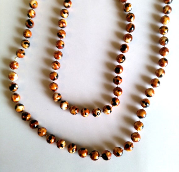Vintage Long Necklace Faux Gemstones Mother's Day… - image 2
