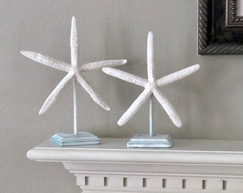 Beach Home Decor, Beach Home Accents, Starfish On Stand, Starfish Decor, Starfish, Beach Wedding Decor, Beach Table Decor, Coastal Decor