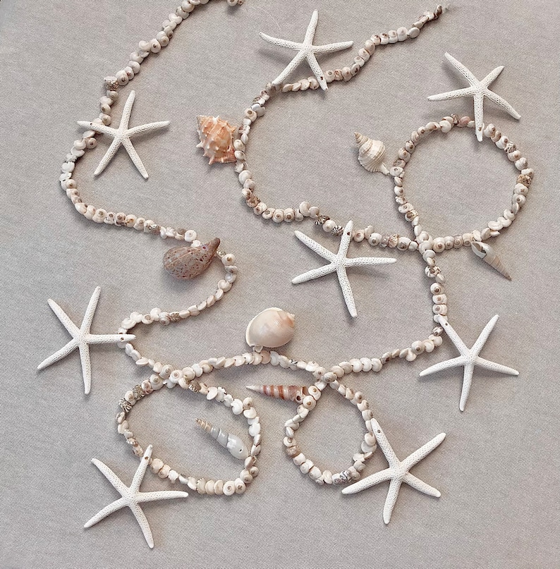 Beach Garland Beach Decor Shell Garland Seashell Garland Etsy