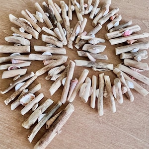 Driftwood Shell Garland: Boho Beach Home Decor