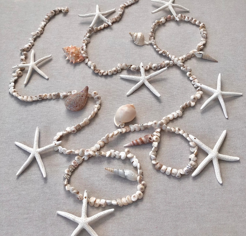 Beach Garland Beach Decor Shell Garland Seashell Garland Etsy