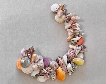 Beach Shell Garland, Beach Garland, Beach Home Decor, Thick Shell Garland, Beach Table Accent, Coastal Decor, Beach Wall Decor