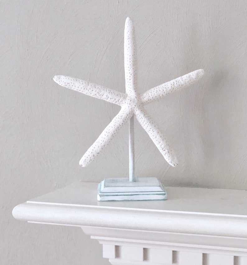 Beach Home Decor, Beach Home Accents, Starfish On Stand, Starfish Decor, Starfish, Beach Wedding Decor, Beach Table Decor, Coastal Decor image 4